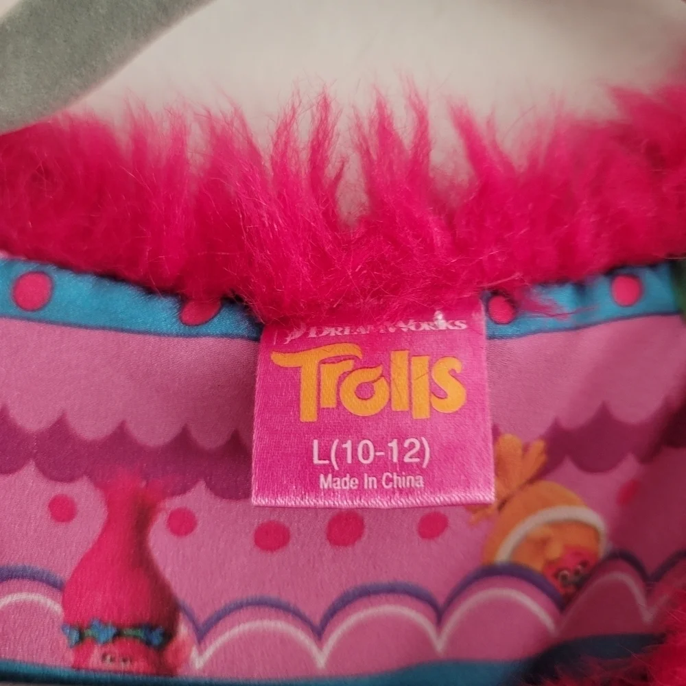 Trolls Girls 10/12‎ Hot Pink Fuzzy Faux Fur Sleeveless Vest Ombre